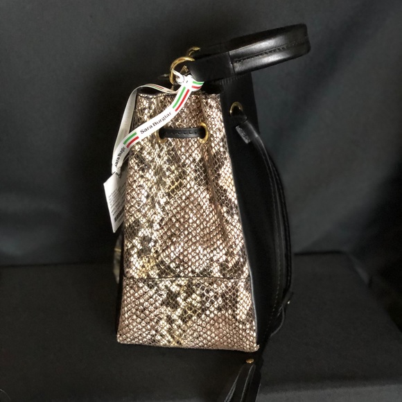 Sara Burglar Ariel Snake Italian Leather Bag NWT💥 - Picture 7 of 8